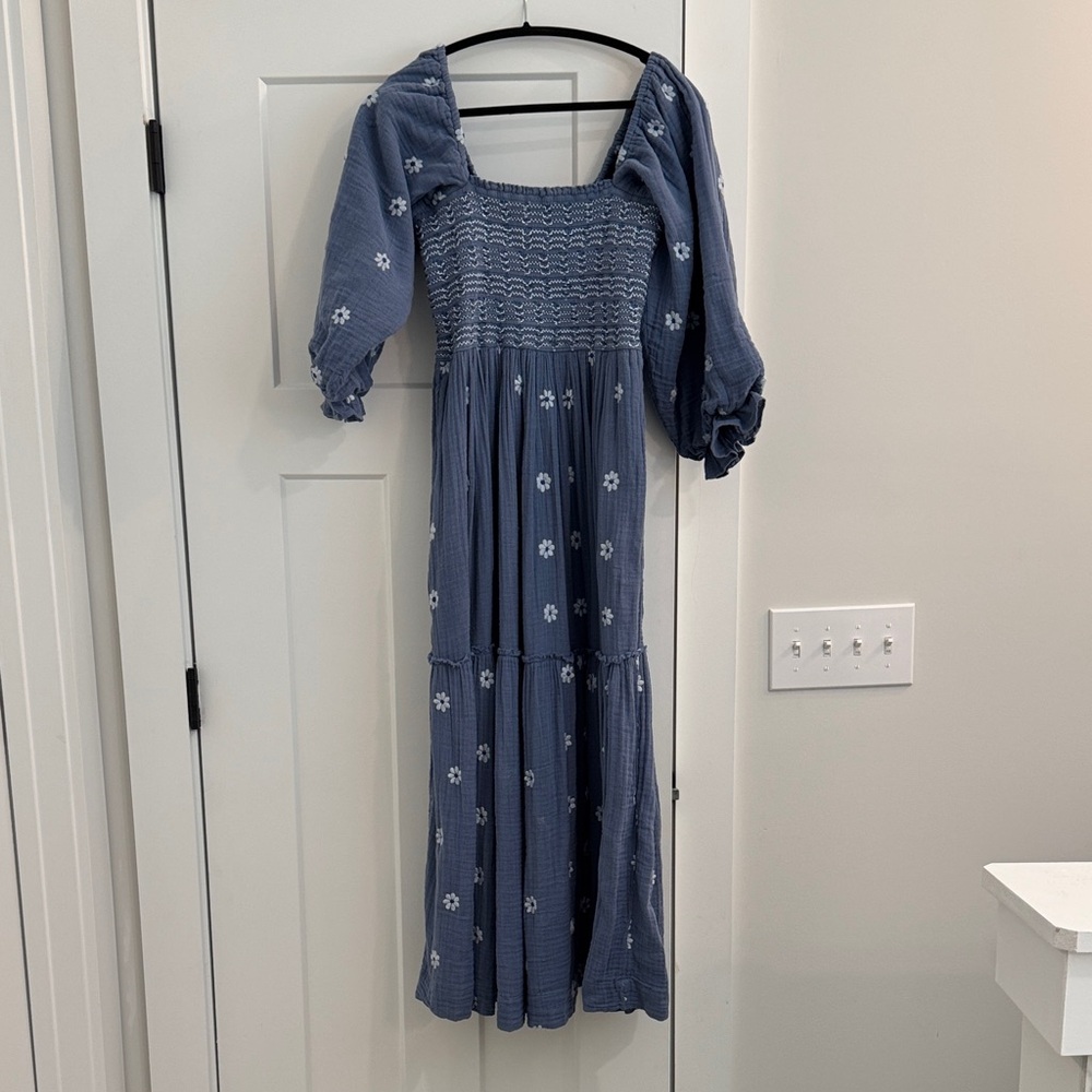 Free People Dahlia Embroidered Maxi Dress